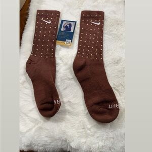 Nike Brown Athletic Crew Socks